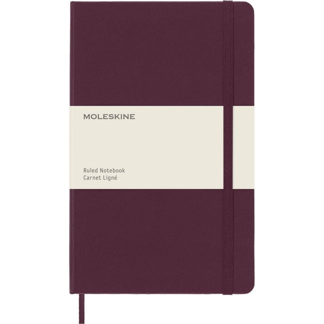Item #82544 Moleskine Classic Notebook, Large, Ruled, Burgundy Red, Hard Cover (5 x 8.25). Moleskine