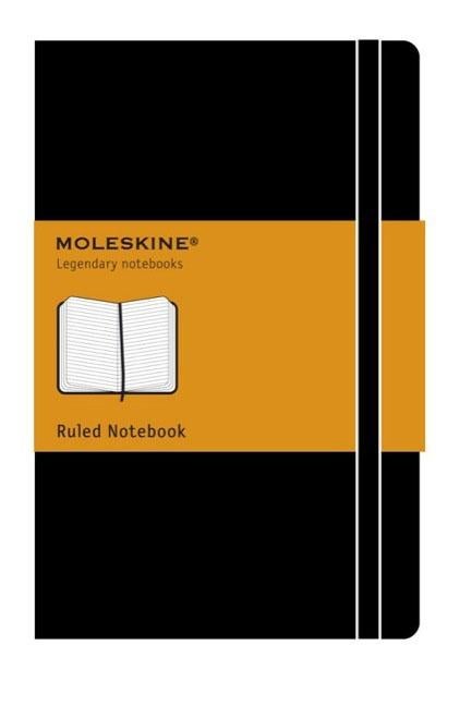 Item #27806 Moleskine Classic Notebook, Large, Ruled, Black, Hard Cover (5 x 8.25). Moleskine