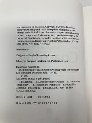 The Little Book of Coaching: Motivating People to Be Winners