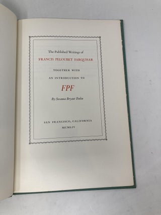 The Published Writings of Francis Peloubet Farquhar