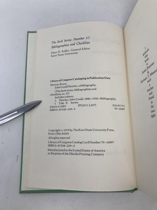 John Gould Fletcher, a bibliography (The Serif series, bibliographies and checklists)