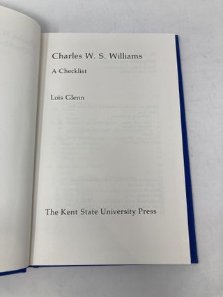 Charles W. S. Williams: A checklist (The Serif series : bibliographies and checklists)
