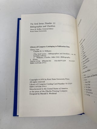 Charles W. S. Williams: A checklist (The Serif series : bibliographies and checklists)