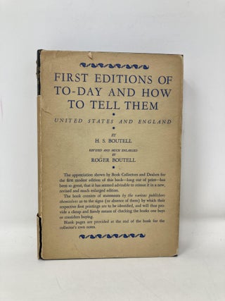 First Editions of To-Day and How to Tell Them, United States and England