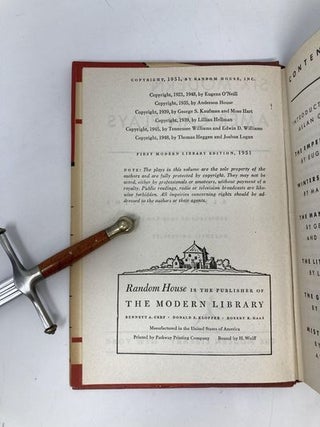 6 Modern American Plays: The Emperor Jones, Winterset, The Man Who Came to Dinner, The Little Foxes, The Glass Menagerie, Mister Roberts