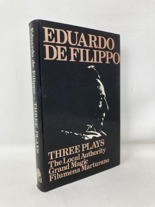 Item #106237 Three plays. Eduardo De Filippo