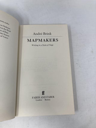 Mapmakers: Writing in a state of siege