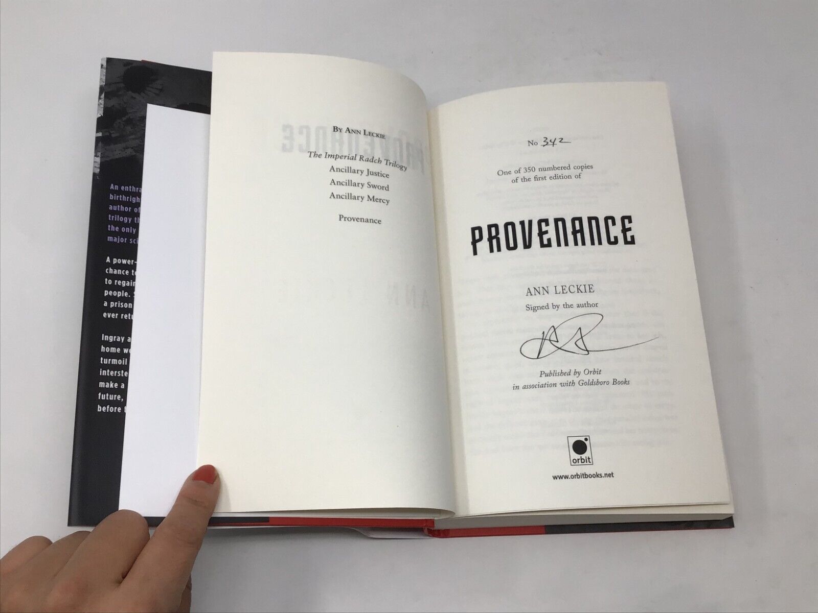 Provenance (SIGNED BOOK) by Ann Leckie