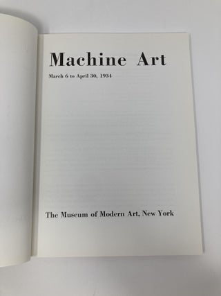 Machine Art: March 6 to April 30, 1934