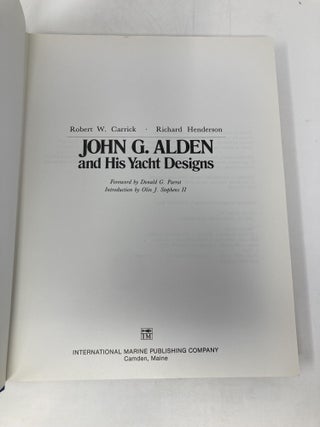 John G. Alden and His Yacht Designs
