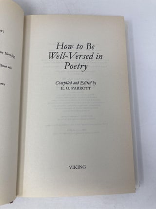 How to Be Well-Versed in Poetry