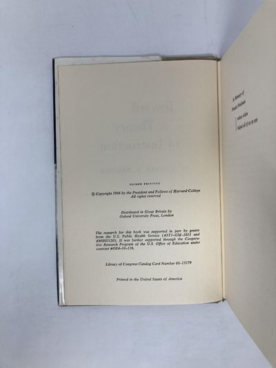 Toward a Theory of Instruction | Jerome Bruner | First Edition