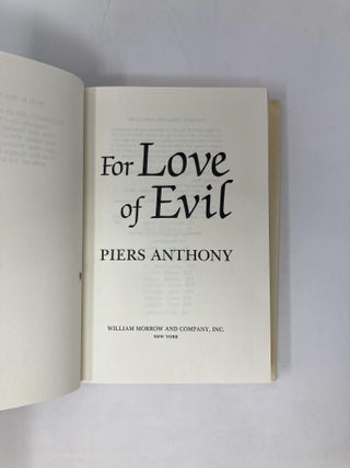 For Love of Evil (Incarnations of Immortality)