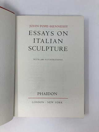 Essays on Italian sculpture,
