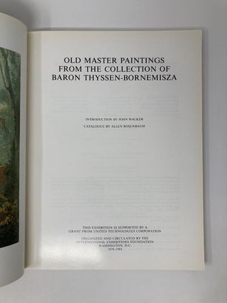 Old Master Paintings from the Collection of Baron Thyssen-Bornemisza