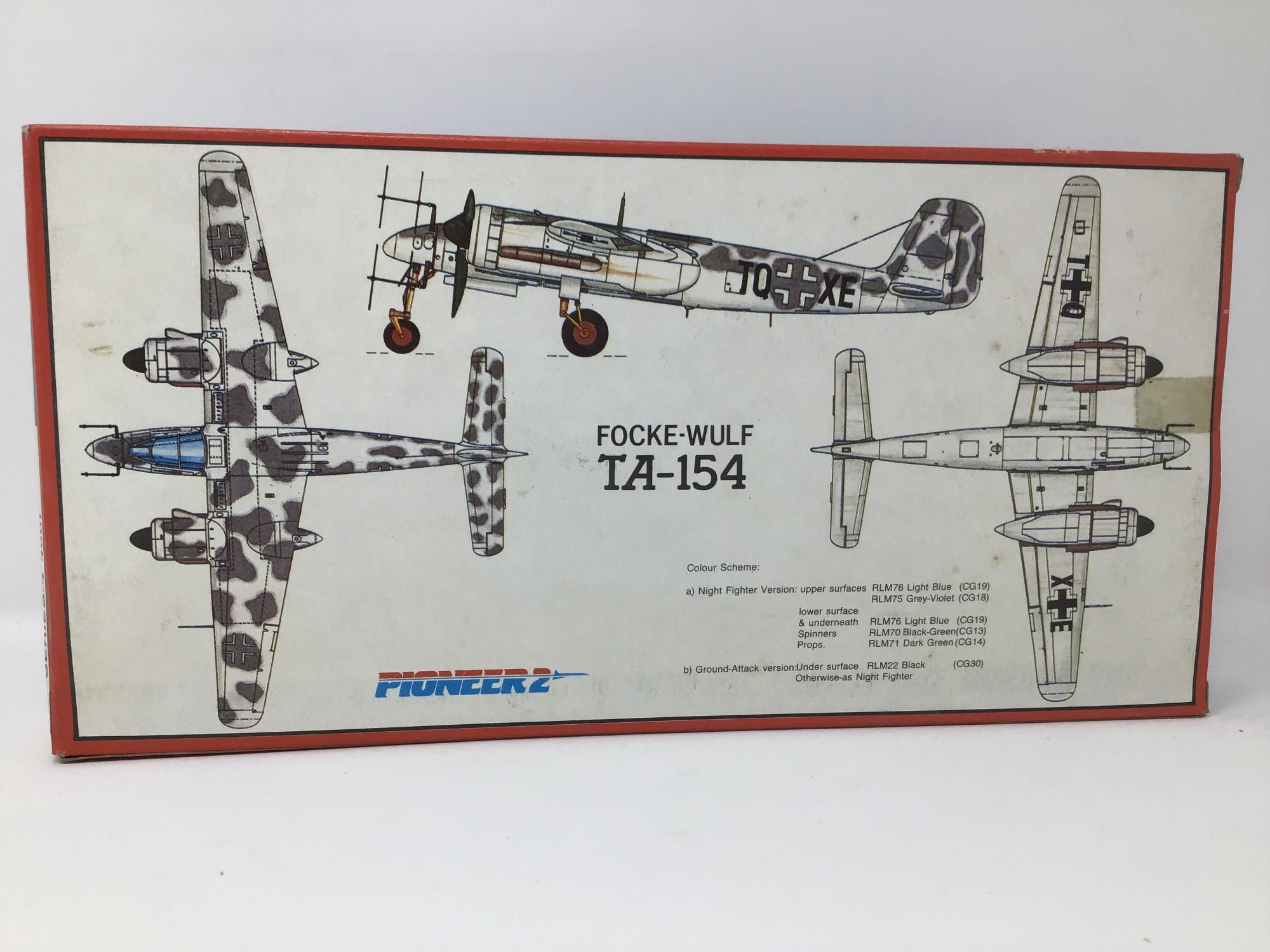 Pioneer 2 Focke-Wulf TA-154 1/72 Scale Model Kit