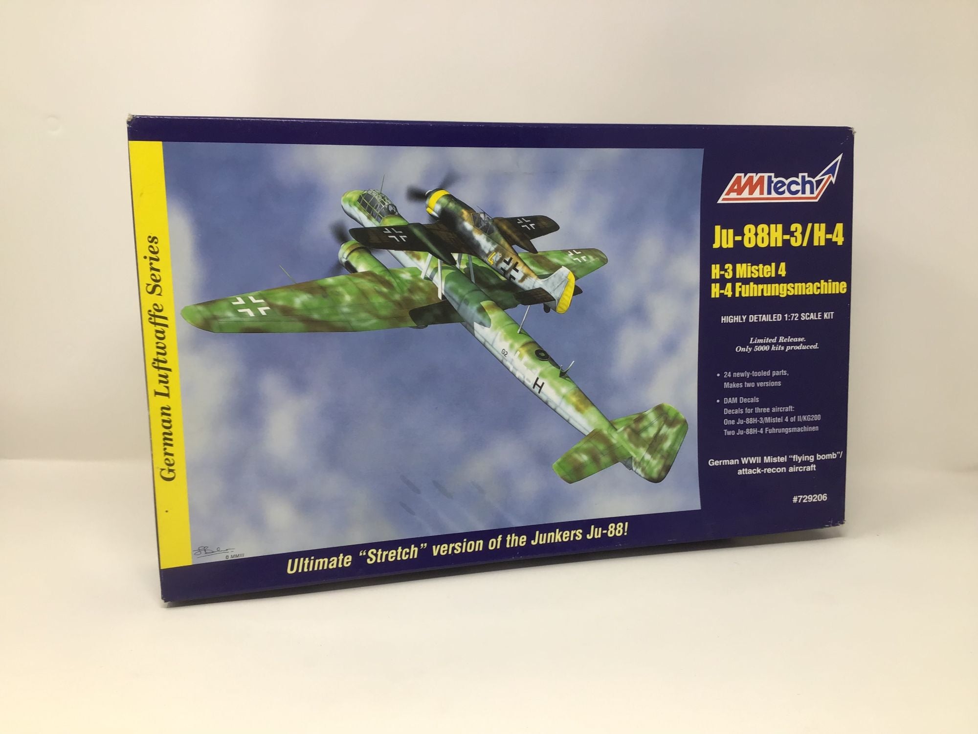 AMtech Ju-88H-3 Mistel 4 H-4 Fuhrungsmachine 1/72 Scale Model Kit on Sag  Harbor Books