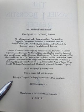 The Daniel J. Boorstin Reader (Modern Library)
