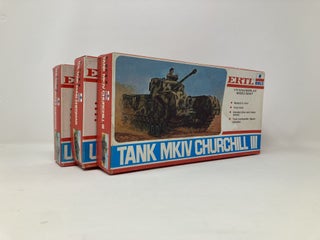 Item #138266 ERTL ESCI Set of Three Tanks 1/72 Scale Model Kits (MKIV Churchill III, U.S. Tank...