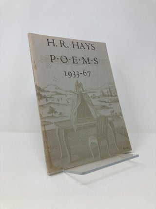 Item #139854 H.R. Hays Poems. H. R. Hays