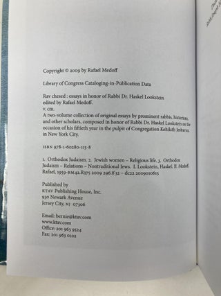 Rav Chesed: Essays in Honor of Rabbi Dr. Lookstein