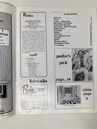 Parl&eacute;e; Entertainment Magazine July Vol 3 No 2, Long Island & Manhattan Guide