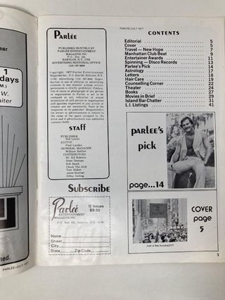 Parlée; Entertainment Magazine July Vol 3 No 2, Long Island & Manhattan Guide