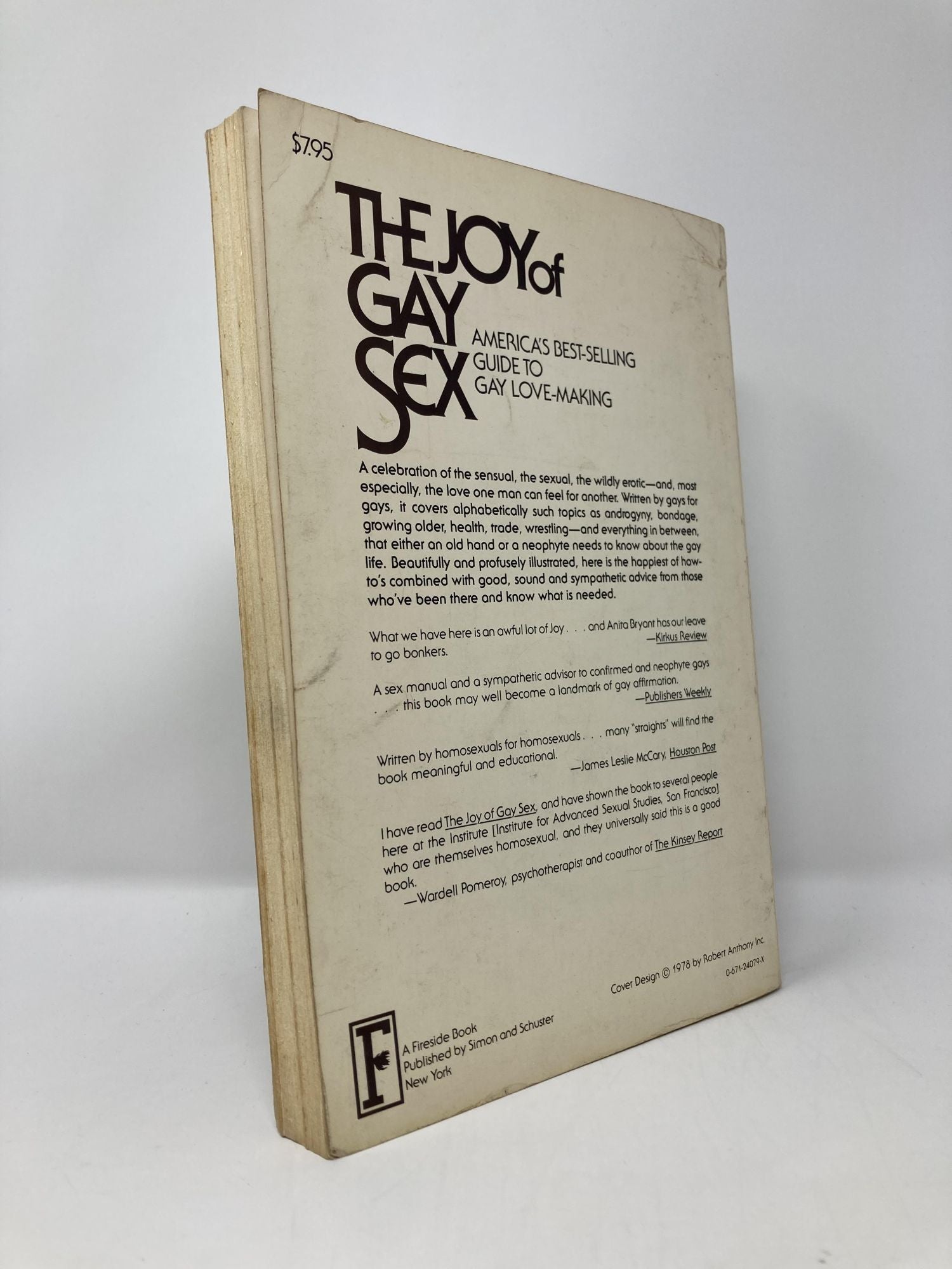 The Joy of Gay Sex: An Intimate Guide for Gay Men to the Pleasures of a Gay  Lifestyle | Charles Silverstein | First Thus