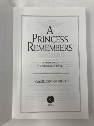 A Princess Remembers: The Memoirs of the Maharani of Jaipur