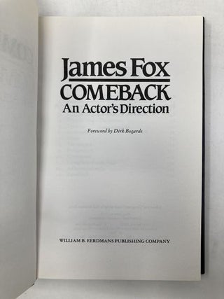 Comeback: An Actor's Direction