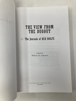 The View from the Dugout: The Journals of Red Rolfe