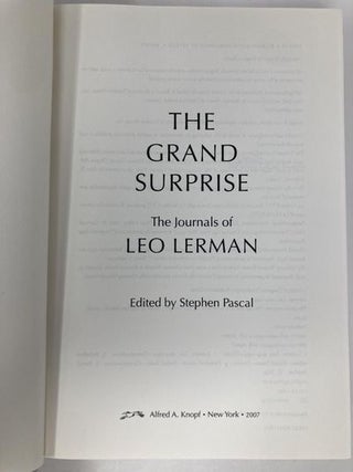 The Grand Surprise: The Journals of Leo Lerman