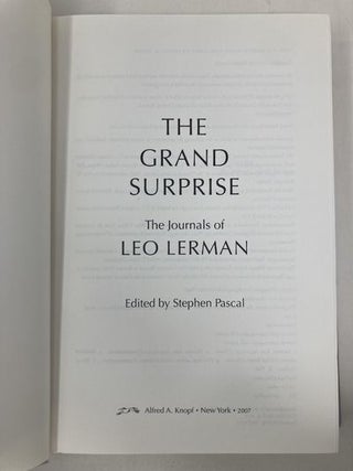 The Grand Surprise: The Journals of Leo Lerman