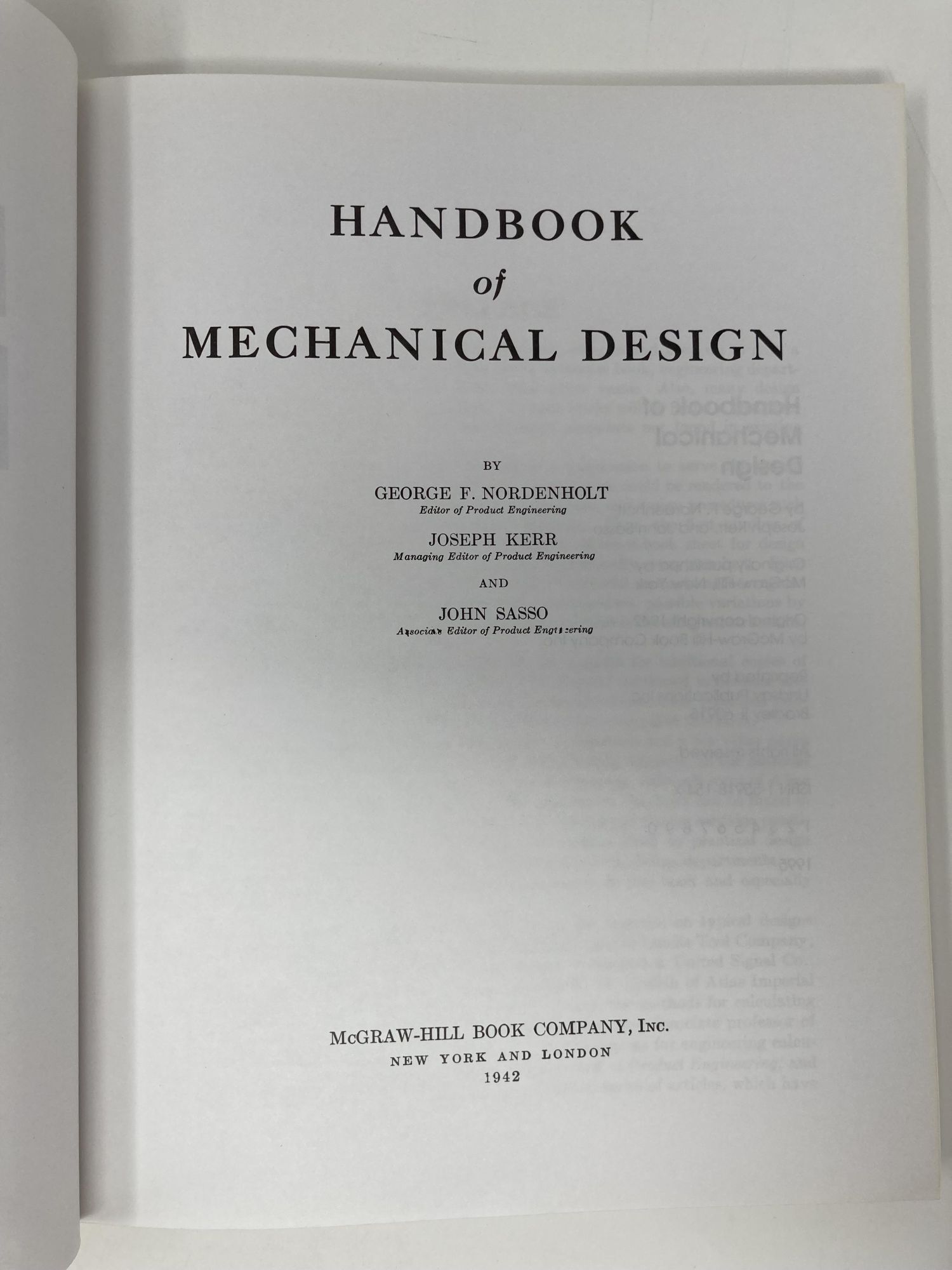 Handbook of Mechanical Design | George F. Nordenholt, Joseph Kerr