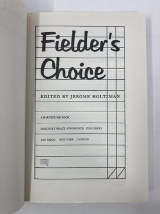 Fielder's Choice: An Anthology Of Baseball Fiction