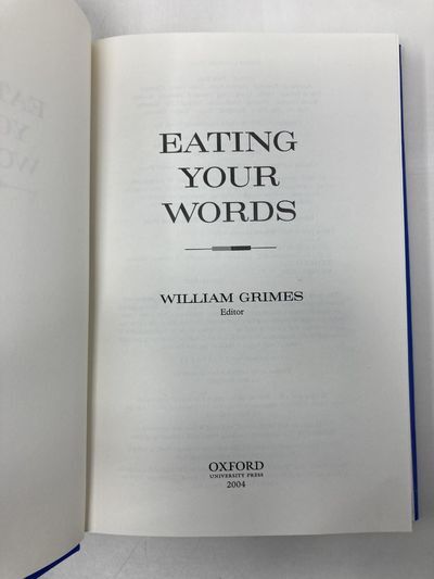 Eating Your Words | First Edition