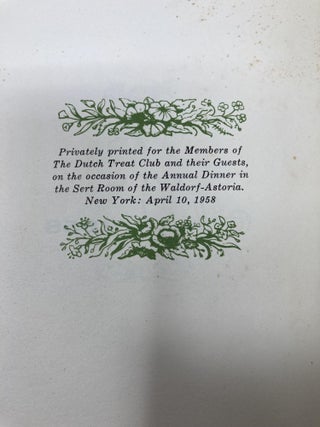 Dutch Treat Club Yearbook 1958: Album