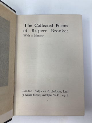 The Collected Poems of Rupert Brooke (With a Memoir)