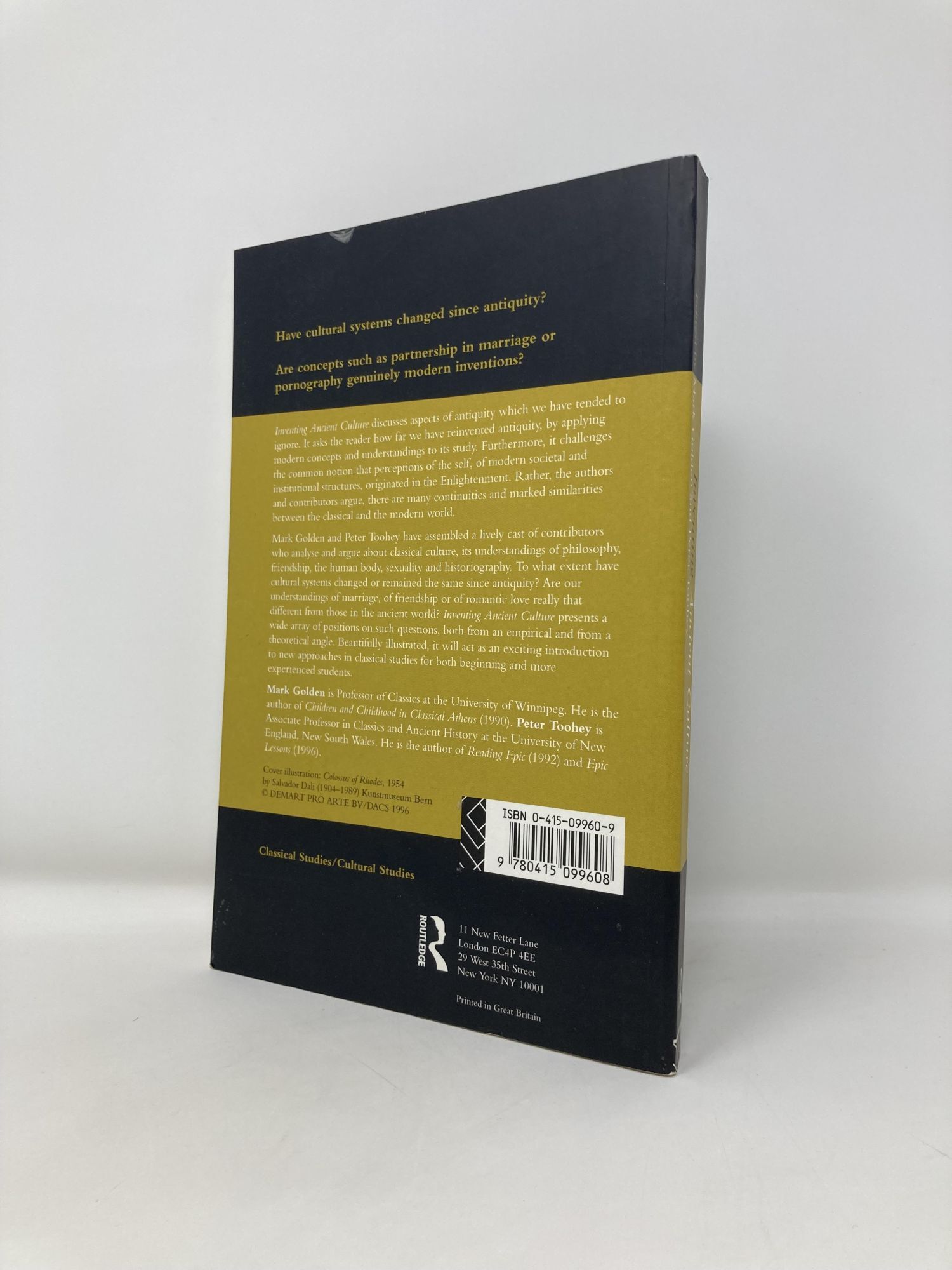 Inventing Ancient Culture: Historicism, periodization and the ancient ...