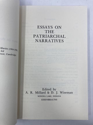Essays on the Patriarchal Narratives