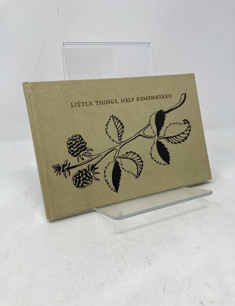 Item #188761 Little Things, Half Remembered. Sarah L. Helyar.