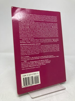 Movements, Currents, Trends: Aspects of European Thought in the Nineteenth and Twentieth Centuries