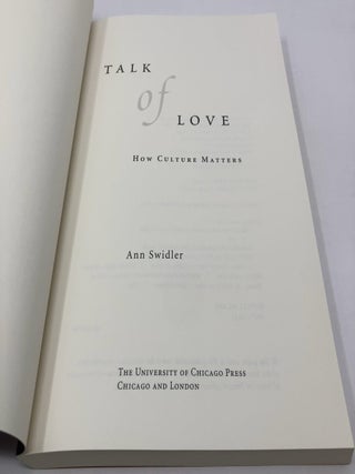Talk of Love: How Culture Matters