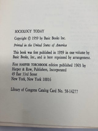 Sociology Today: Problems and Prospects, Volume 1