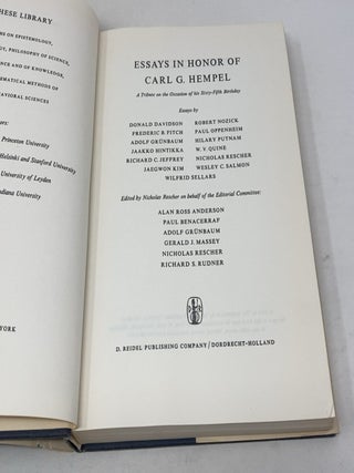 Essays in Honor of Carl G. Hempel