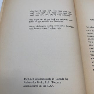 Mary McCarthy's Theatre Chronicles 1937-1962