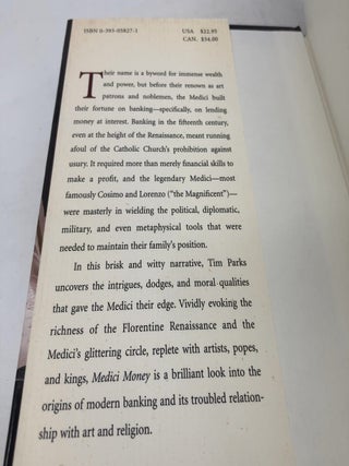 Medici Money: Banking, Metaphysics, And Art In Fifteenth-century Florence