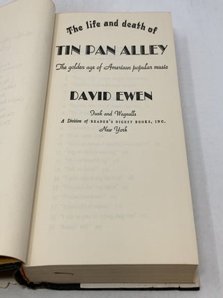 The Life and Death of Tin Pan Alley: The Golden Age of American Popular Music