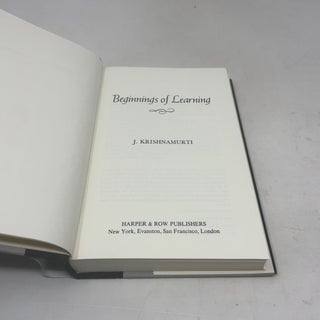Beginnings of learning