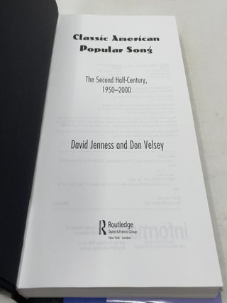 Classic American Popular Song: The Second Half-Century, 1950-2000